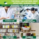 16 Oz Leak-Proof Plastic Sample Bottles - 4 Pcs