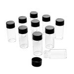 10PCS 5ml Clear Glass Sample Bottles with Caps