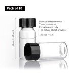 10PCS 5ml Clear Glass Sample Bottles with Caps