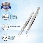Micro Precision Surgical Forceps Set - 6 Inch Tweezers