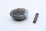 KOLAMOON 70mm Natural Agate Mortar and Pestle Set
