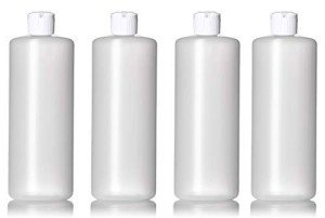 32 Oz Plastic Squeeze Bottles with Flip Caps (4 Pack)