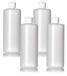 32 Oz Plastic Squeeze Bottles with Flip Caps (4 Pack)