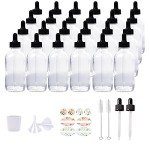 24 Pack 4oz Glass Bottles with Eye Droppers