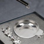 4-Pack Metal Weighing Pans for Lab and Food