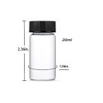 30-Pack Small Clear Glass Vials with Caps