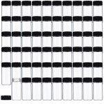 60 Pack Clear Glass Sample Vials with Caps