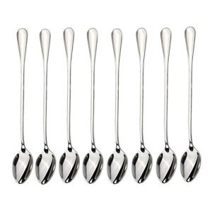 Long-Handled Stainless Steel Spoon Set of 8
