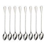 Long-Handled Stainless Steel Spoon Set of 8