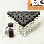 30-Pack Small Clear Glass Vials with Caps