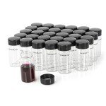30-Pack Small Clear Glass Vials with Caps