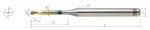 1.0mm Carbide Ball Nose End Mill - DLC Coated