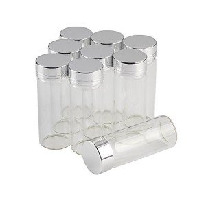 12-Pack 40ml Glass Jars with Silver Caps