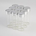 12-Pack 40ml Glass Jars with Silver Caps