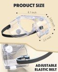 Qbily Lightweight Adjustable Anti-Fog Lab Goggles