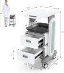 Mobile Medical Trolley Cart with Drawers and Trays