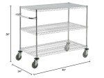 Nexel Adjustable Chrome Wire Shelves Cart 24"x36