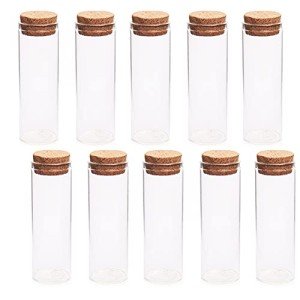 10PCS 60ml Clear Glass Test Tubes with Corks