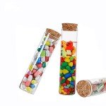 10PCS 60ml Clear Glass Test Tubes with Corks