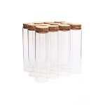 10PCS 60ml Clear Glass Test Tubes with Corks