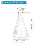 5000ml Borosilicate Glass Erlenmeyer Flask