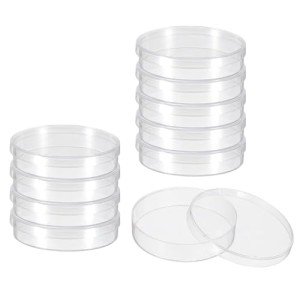 60mm Clear Plastic Petri Dishes, 10 Pack