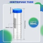 150 Count 50ml Centrifuge Tubes with Caps