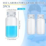 Tatuo 8oz Plastic Sample Bottles with Lids