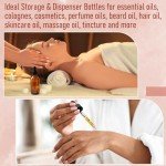 2 oz Dark Amber Glass Dropper Bottles, 4 Pack