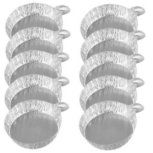 100 Pcs Disposable Aluminum Foil Weighing Trays