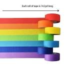 Colored Masking Tape Set - 1 Inch, 7 Rolls