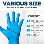 Beastek Blue Nitrile Exam Gloves, 100 Count