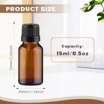 25 Pack 15ml Amber Glass Essential Oil Bottles