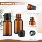 25 Pack 15ml Amber Glass Essential Oil Bottles