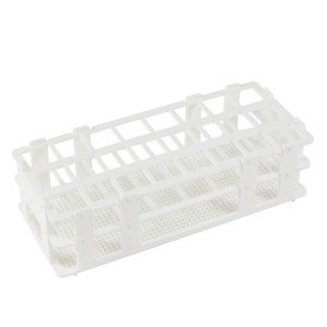 Plastic Test Tube Rack for 24 Tubes - White
