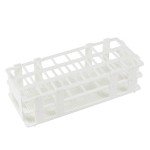 Plastic Test Tube Rack for 24 Tubes - White