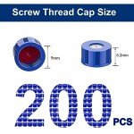 200PCS 2ml HPLC Autosampler Vial Caps, Blue