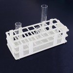 Plastic Test Tube Rack for 24 Tubes - White