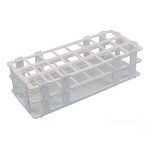 Plastic Test Tube Rack for 24 Tubes - White