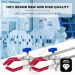 5 Pack Three-Prong Lab Clamps with Holder