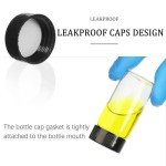 8 Pack Transparent Glass Vials with Funnels 20ml