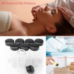 8 Pack Transparent Glass Vials with Funnels 20ml