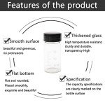 8 Pack Transparent Glass Vials with Funnels 20ml