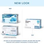 Medguy Medical Nitrile Exam Gloves, Powder-Free Latex-Free Non-Sterile Food-Grade 4.2 Mil Disposable Glove, Blue 100 Pcs (Medium)