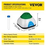 VEVOR Mini Vortex Mixer with USB Charging