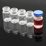 5ml Clear Glass Vials with Flip Caps - 100 Pack