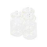 5ml Clear Glass Vials with Flip Caps - 100 Pack