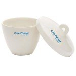 Cole-Parmer 30 mL Porcelain Crucibles with Covers