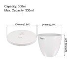 Porcelain Crucible Cup 300ml with Lid