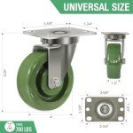 Heavy-Duty Stainless Steel Casters for Equipment
